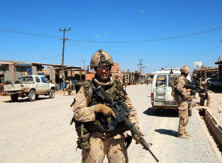 Sgt Larson in Sangin District Centre, Helmand Province