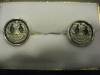 Cufflinks, sterling silver